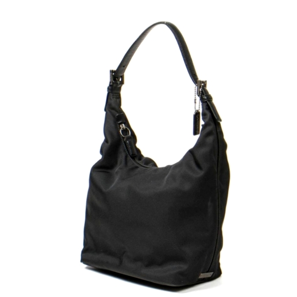 🖤 Vintage Coach Black Twill Leather Mercer Hobo Shoulder Bag ULTRA RARE - Picture 1 of 12